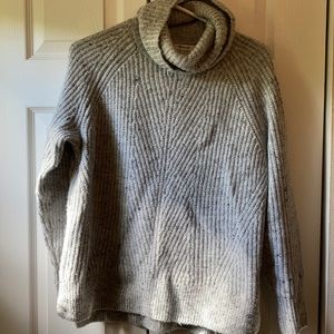 Gray cowl neck Madewell sweater